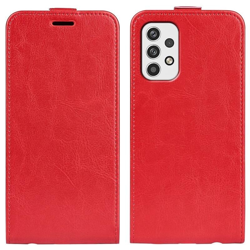 Vertical PU kožené peněženkové pouzdro na mobil Samsung Galaxy A23 4G/5G - červené