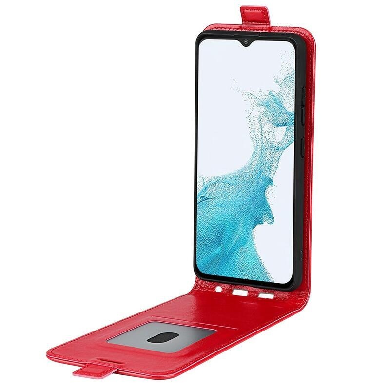 Vertical PU kožené peněženkové pouzdro na mobil Samsung Galaxy A23 4G/5G - červené