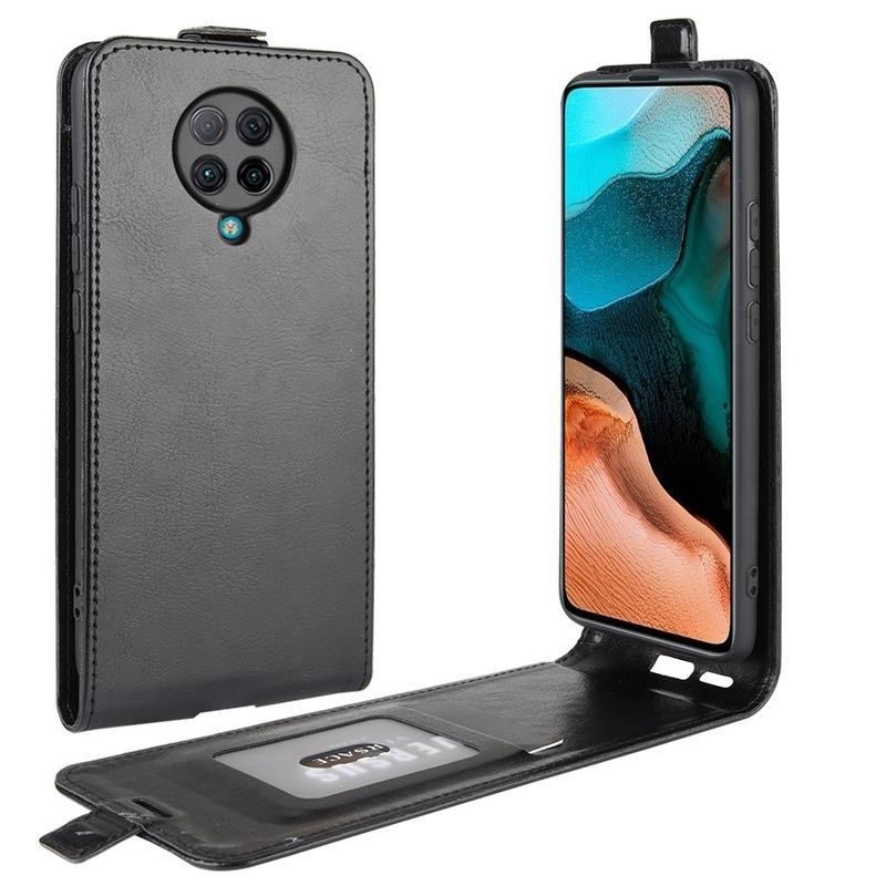 Vertical PU kožené peněženkové pouzdro na mobil Xiaomi Poco F2 Pro - černé