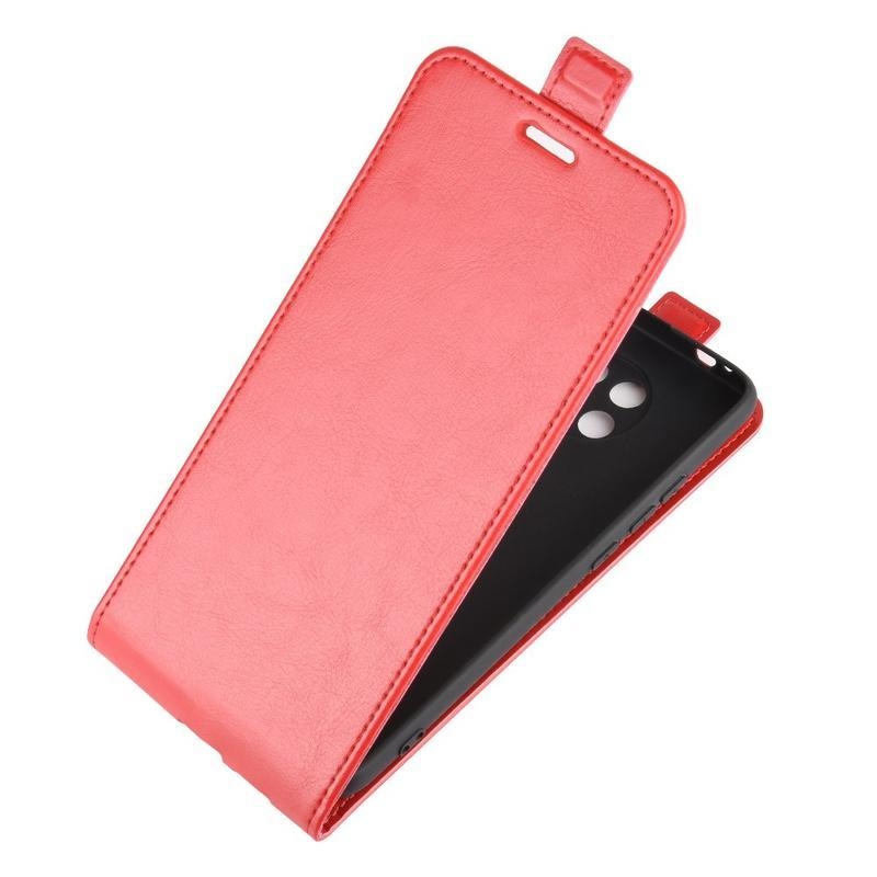 Vertical PU kožené peněženkové pouzdro na mobil Xiaomi Poco F2 Pro - červené