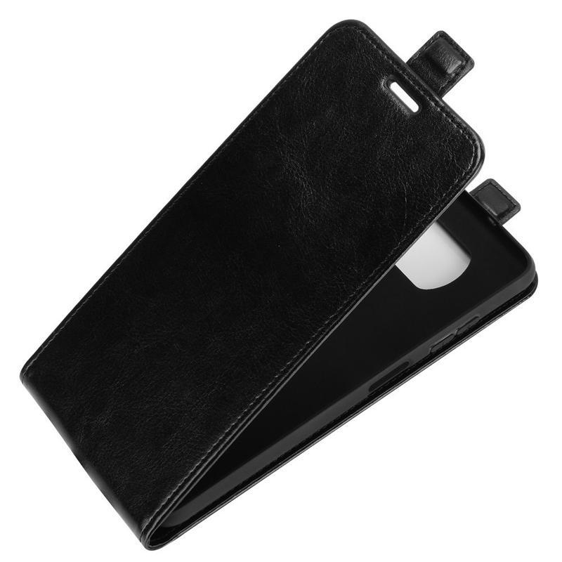 Vertical PU kožené peněženkové pouzdro na mobil Xiaomi Poco X3/X3 Pro - černé
