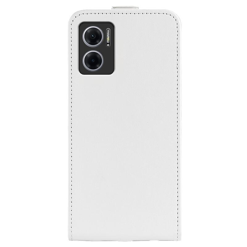 Vertical PU kožené peněženkové pouzdro na mobil Xiaomi Redmi 10 5G - bílé