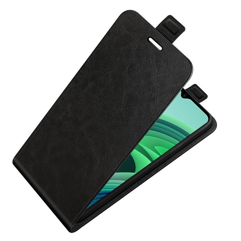 Vertical PU kožené peněženkové pouzdro na mobil Xiaomi Redmi 10 5G - černé