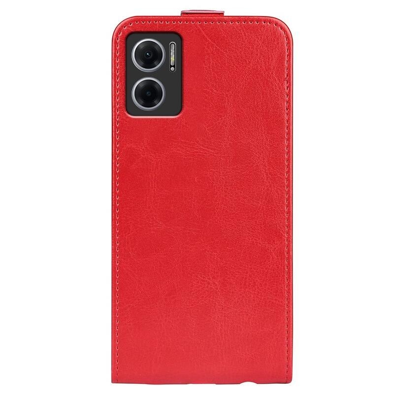 Vertical PU kožené peněženkové pouzdro na mobil Xiaomi Redmi 10 5G - červené