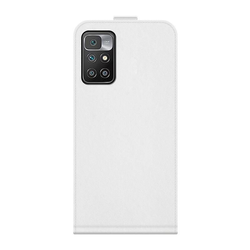 Vertical PU kožené peněženkové pouzdro na mobil Xiaomi Redmi 10/Redmi 10 (2022) - bílé