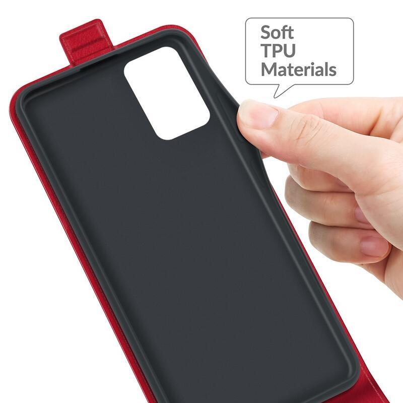 Vertical PU kožené peněženkové pouzdro na mobil Xiaomi Redmi 10/Redmi 10 (2022) - červené