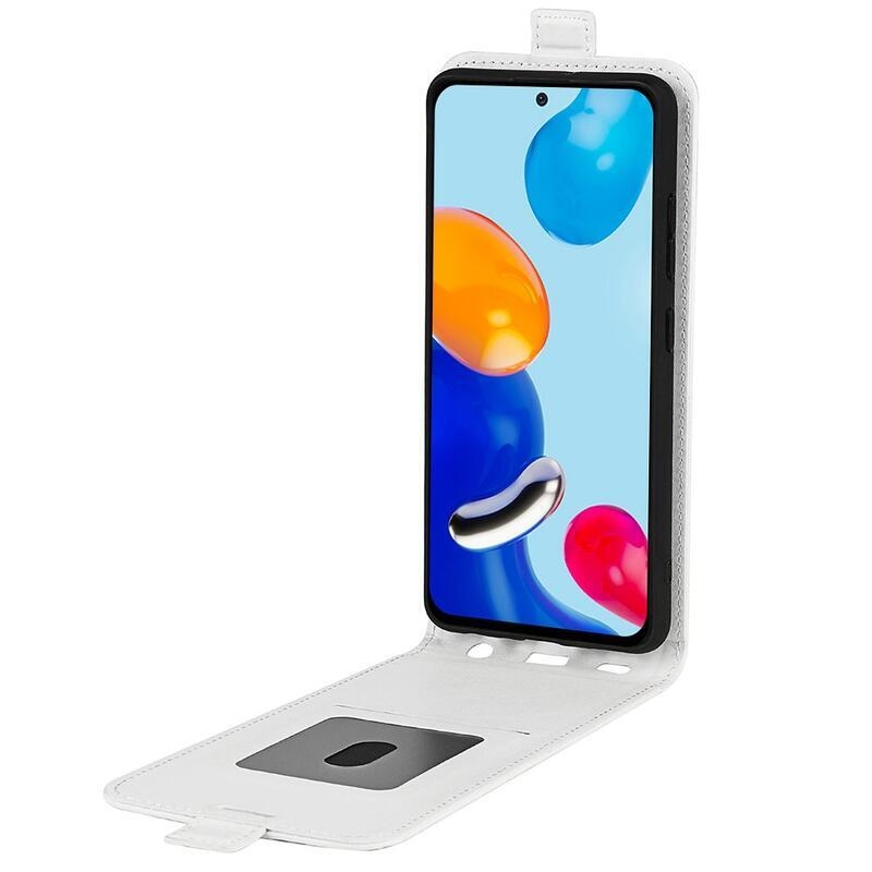 Vertical PU kožené peněženkové pouzdro na mobil Xiaomi Redmi Note 11 4G/Note 11S 4G - bílé