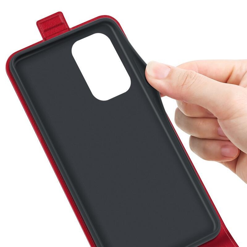 Vertical PU kožené peněženkové pouzdro na mobil Xiaomi Redmi Note 11 Pro+ 5G - červené