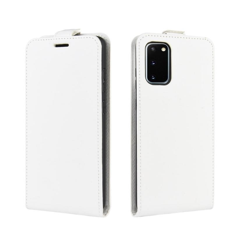 Vertical PU kožené peněženkové pouzdro pro mobil Samsung Galaxy S20 FE/S20 FE 5G - bílé