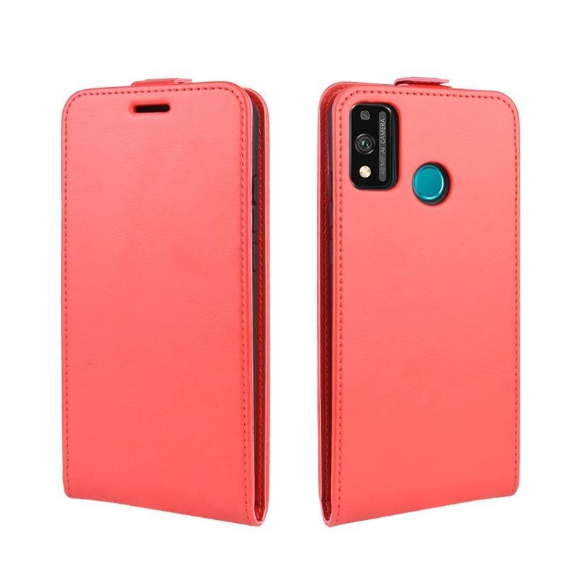 Vertical PU kožené pouzdro na mobil Honor 9X Lite - červené