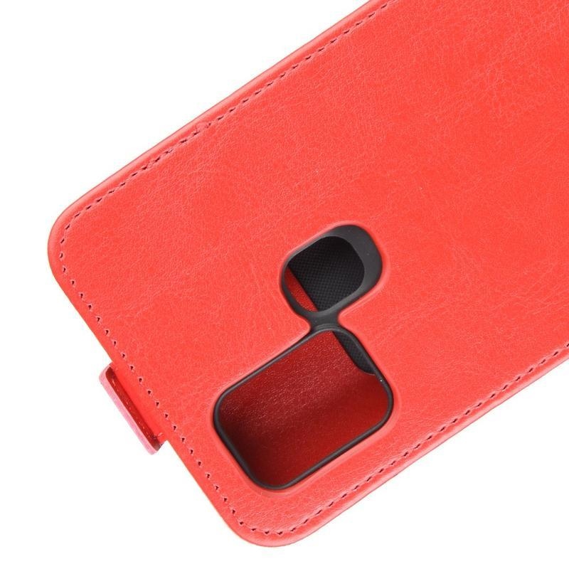 Vertical PU kožené pouzdro na mobil Samsung Galaxy A21s - červené