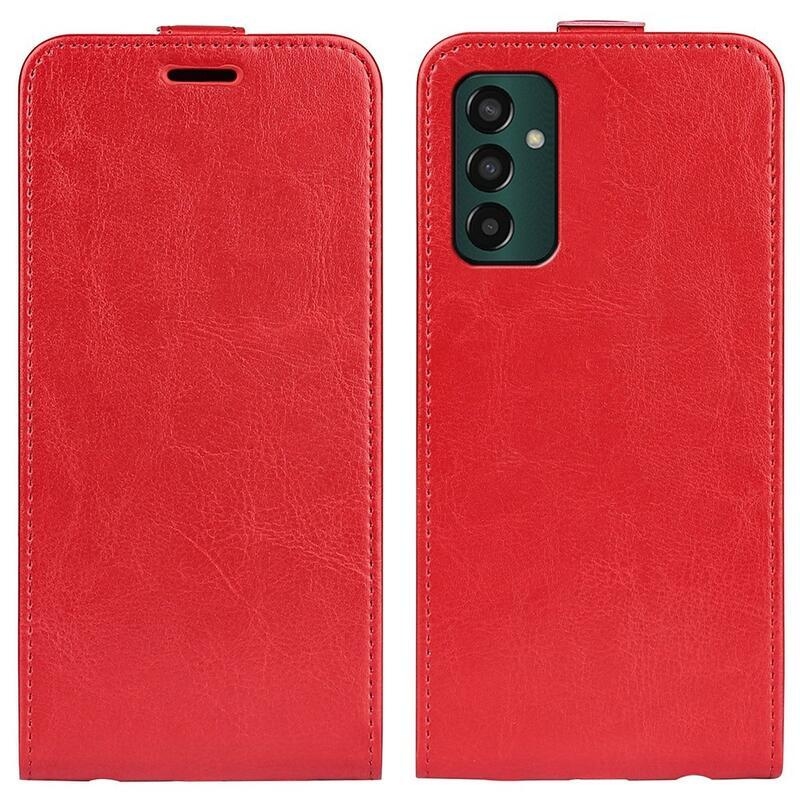 Vertical PU kožené pouzdro na mobil Samsung Galaxy M13 4G - červené