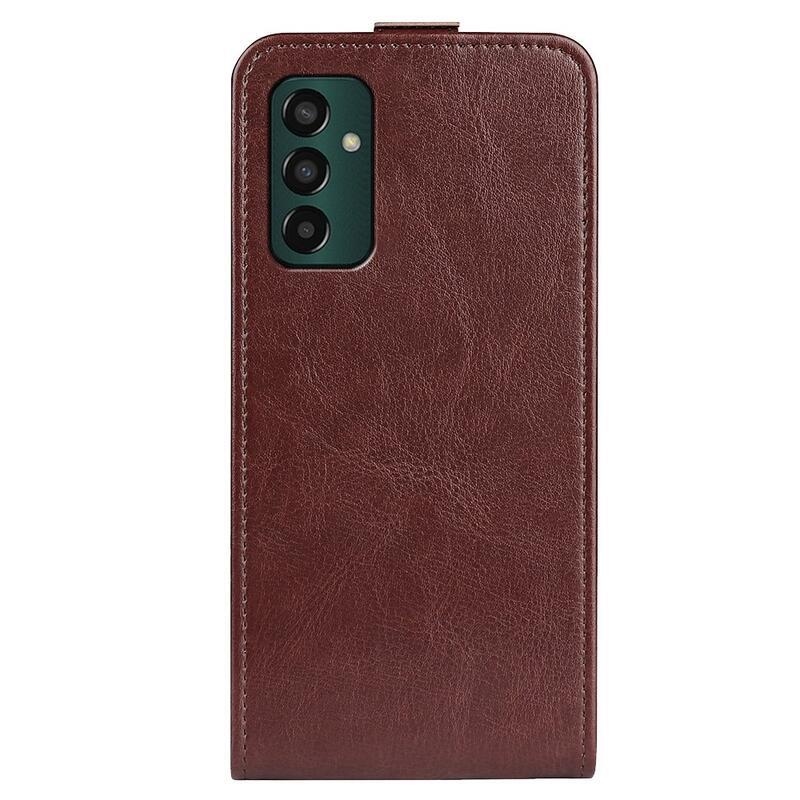 Vertical PU kožené pouzdro na mobil Samsung Galaxy M13 4G - hnědé