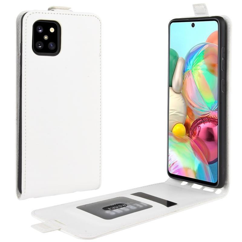 Vertical PU kožené pouzdro na mobil Samsung Galaxy Note 10 Lite - bílé