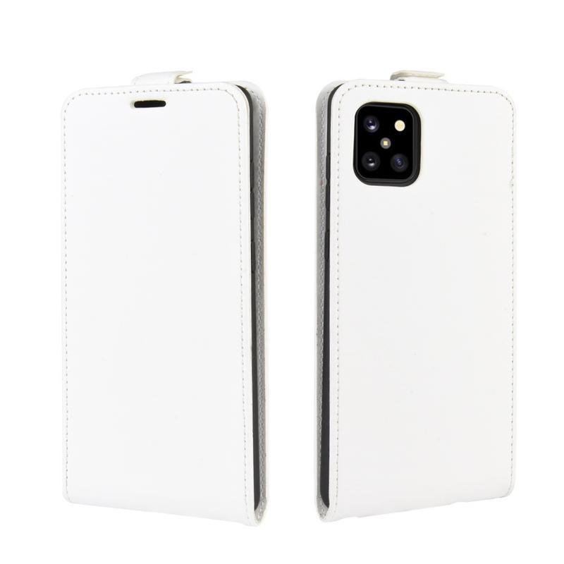 Vertical PU kožené pouzdro na mobil Samsung Galaxy Note 10 Lite - bílé