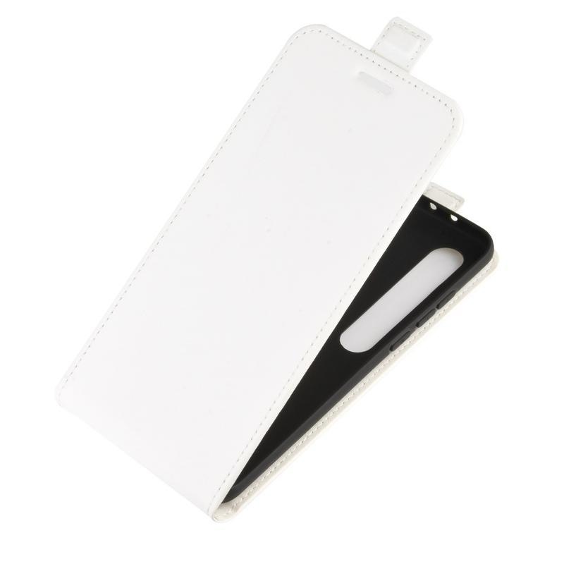 Vertical PU kožené pouzdro na mobil Xiaomi Mi 10/Mi 10 Pro - bílé
