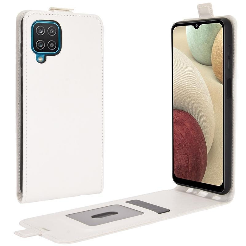 Vertical PU kožené pouzdro pro mobil Samsung Galaxy A12/M12 - bílé