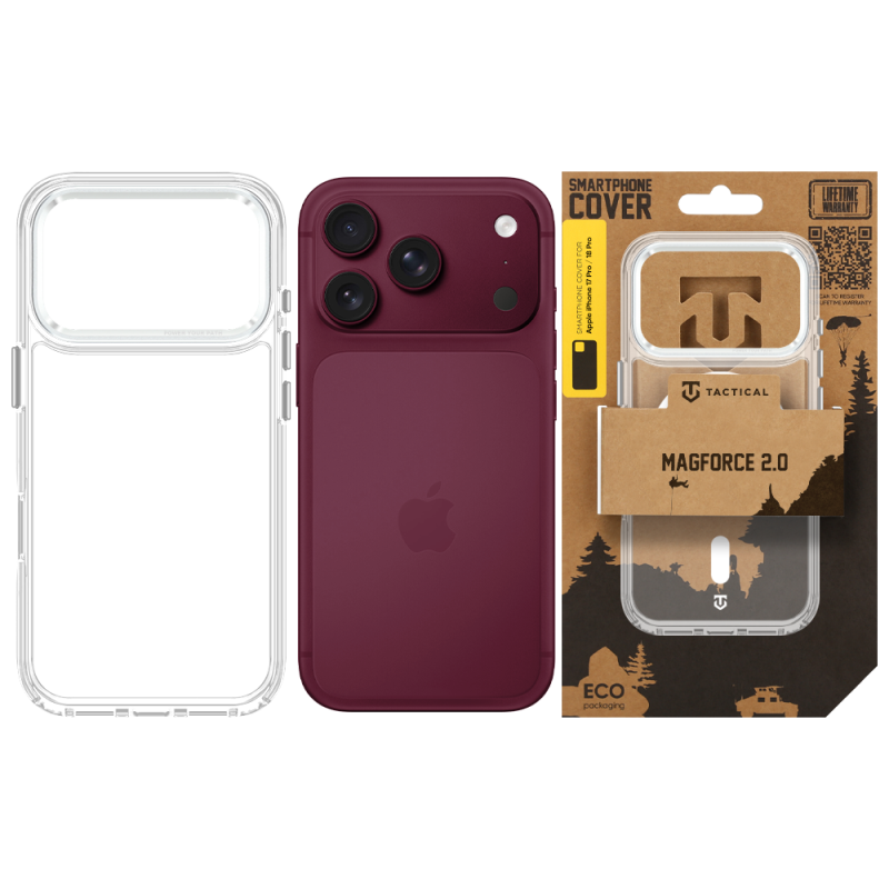 Tactical MagForce 2.0 Kryt pro Apple iPhone 17 Pro/18 Pro Silver