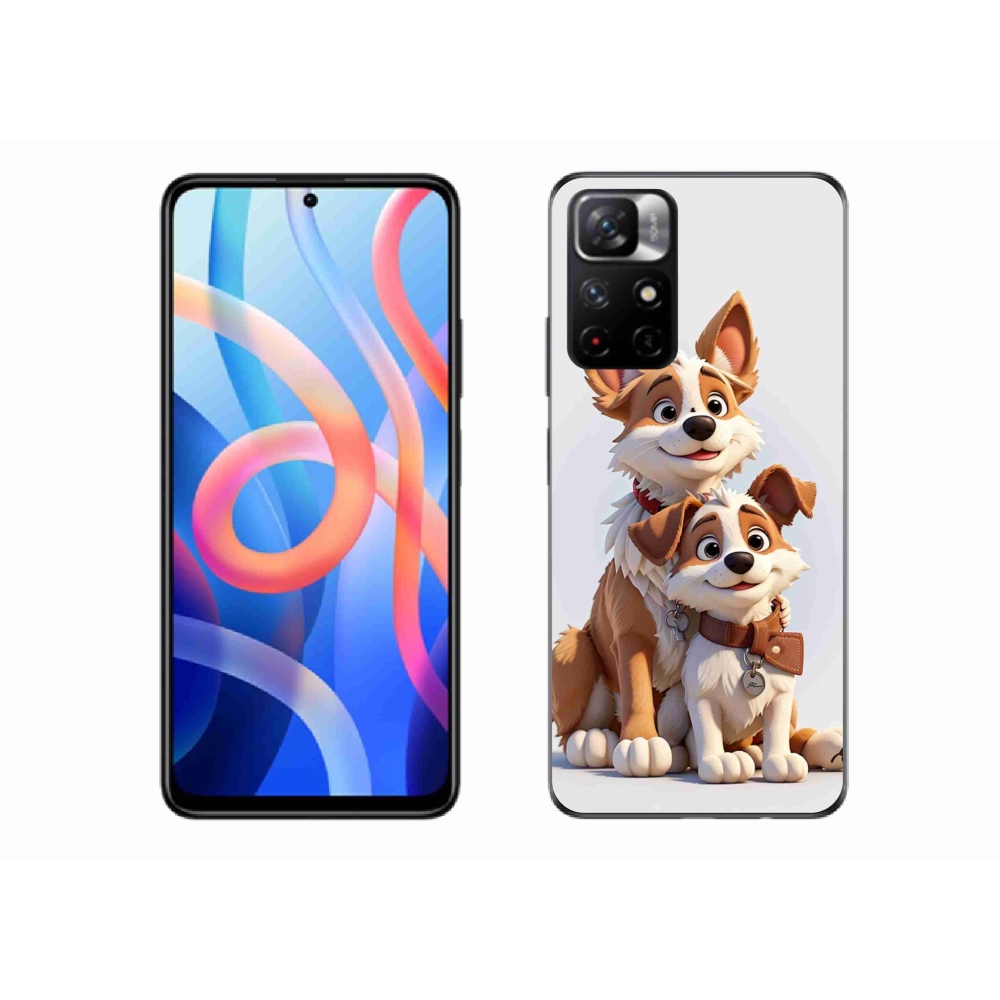 Gelový kryt mmCase na Xiaomi Redmi Note 11S 5G - kreslení psi