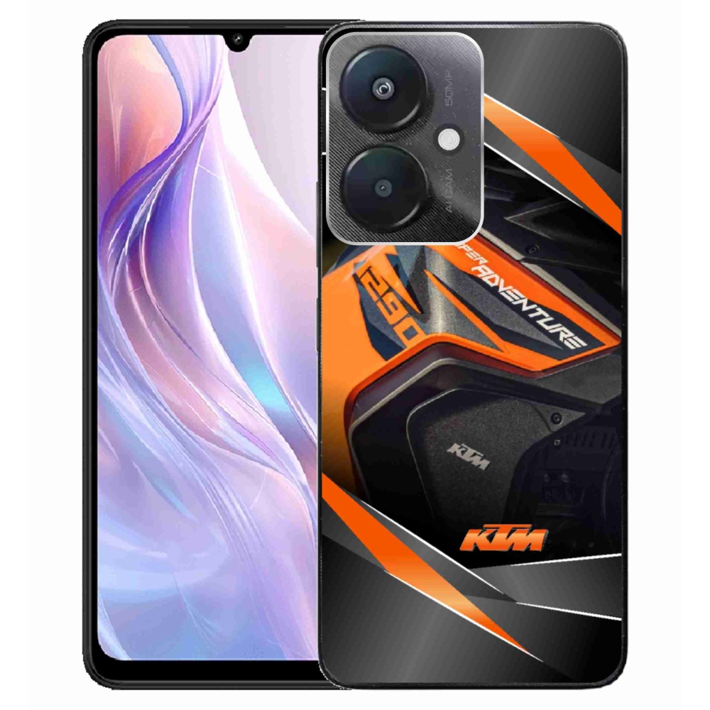 Gelový kryt mmCase na Xiaomi Redmi 13C 5G  - motorka ktm