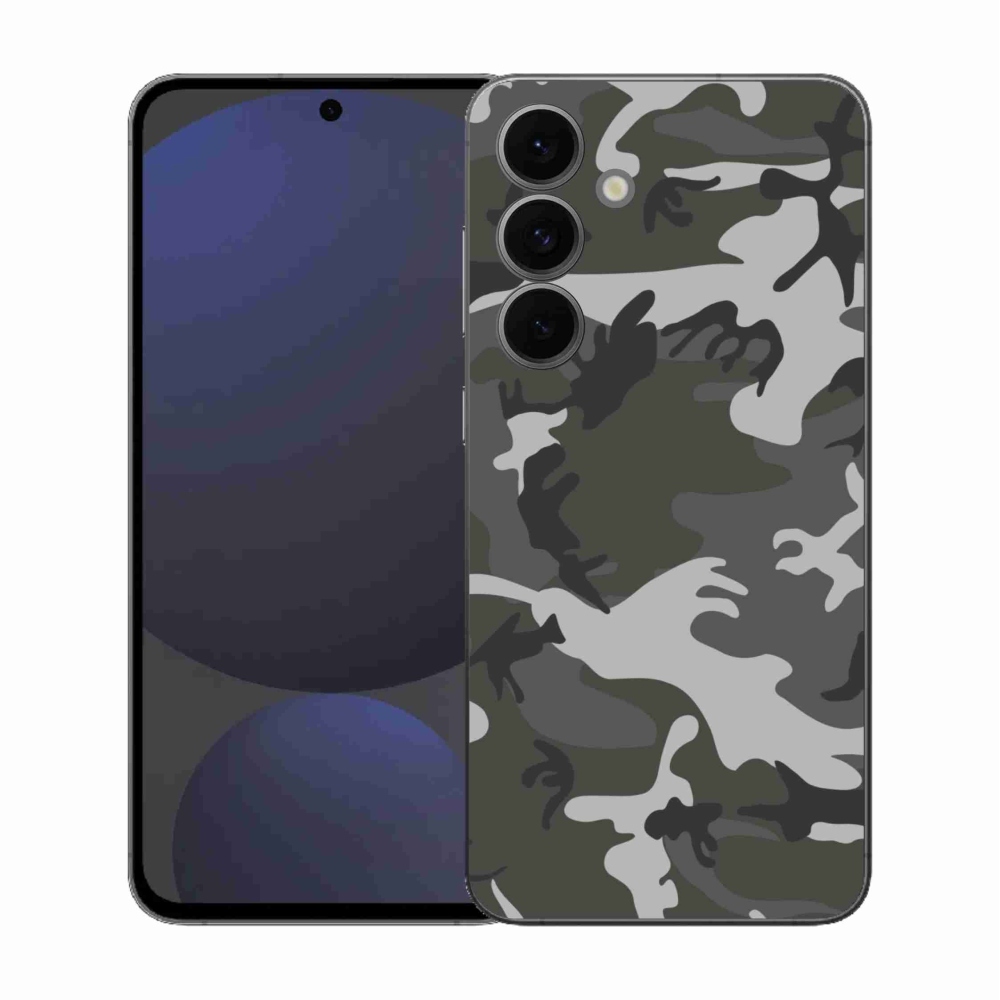 Gelový kryt mmCase na Samsung Galaxy S25 FE - maskáčový vzor