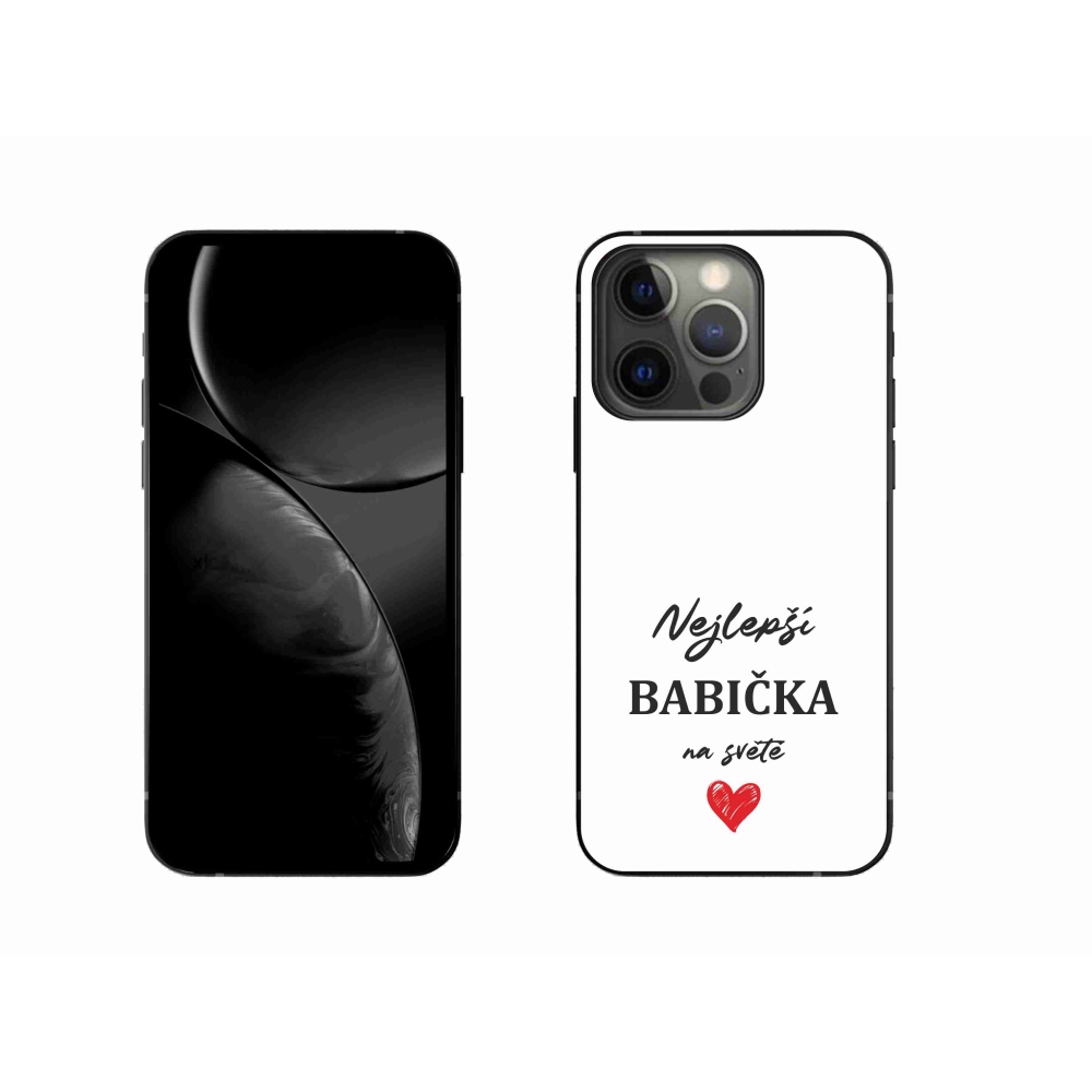 Gelový kryt mmCase na iPhone 13 Pro 6.1 - nejlepší babička 1 bílé pozadí