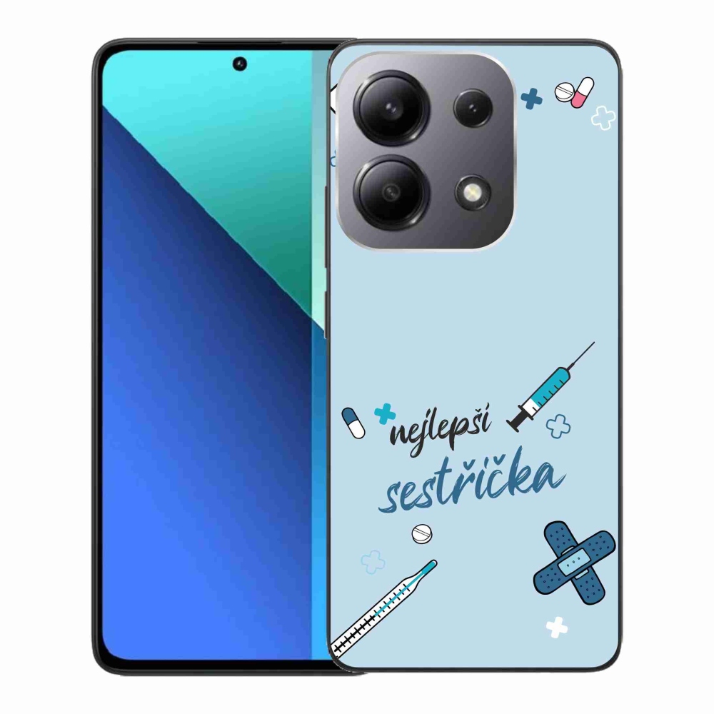 Gelový kryt mmCase na Xiaomi Redmi Note 13 - nejlepší sestřička modré pozadí