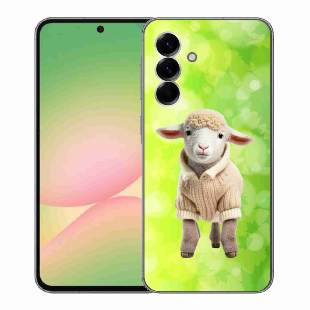 Gelový kryt mmCase na Samsung Galaxy A56 5G - jehně ve svetru