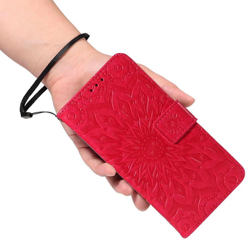 Sunflower knížkové pouzdro na Xiaomi Redmi 15C 4G/5G (173mm) - červené