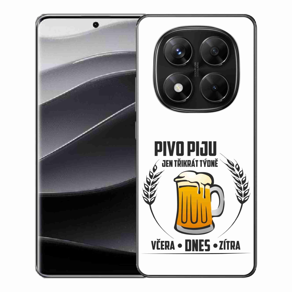 Gelový kryt mmCase na Xiaomi Redmi Note 14 Pro 5G/Poco X7 5G - pivní motiv bílé pozadí