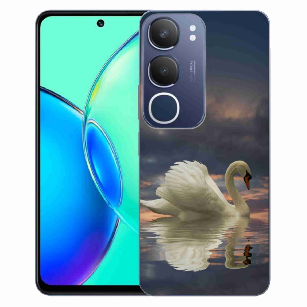 Gelový kryt mmCase na Vivo Y19s - labuť