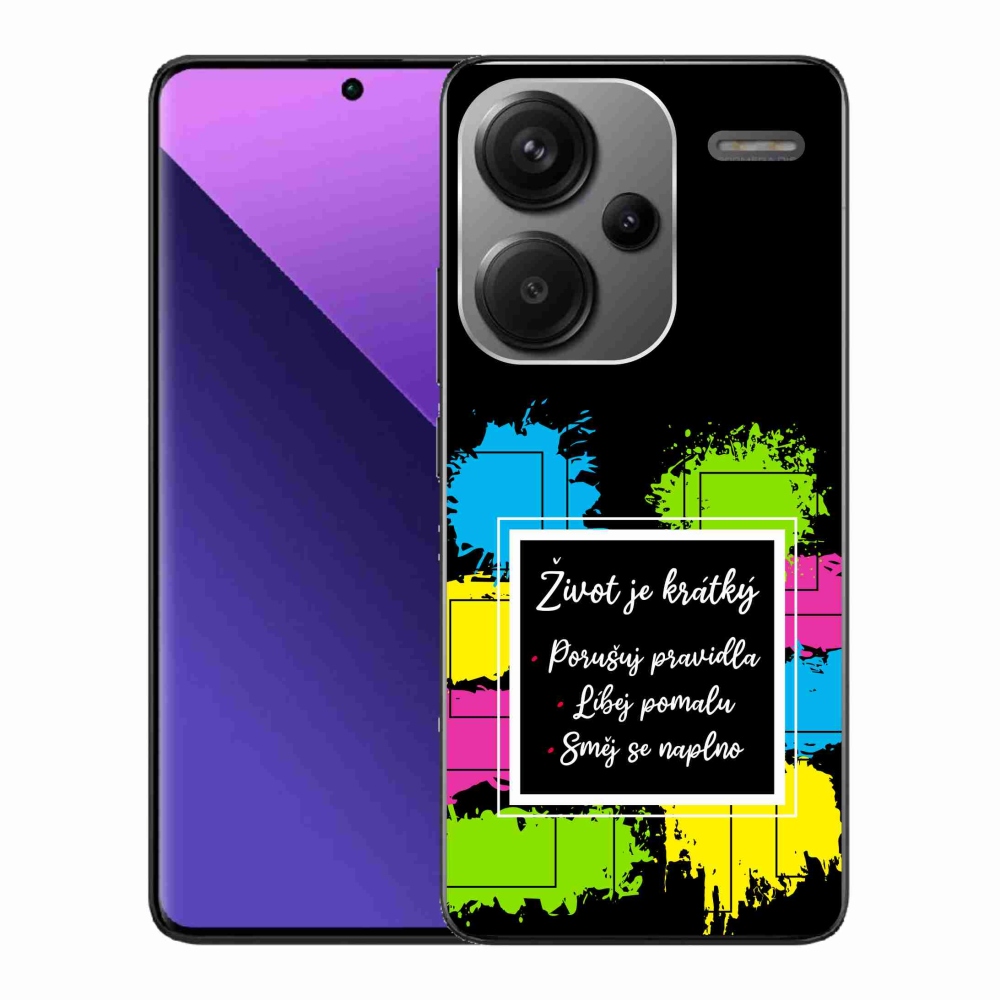 Gelový kryt mmCase na Xiaomi Redmi Note 13 Pro+ 5G - citát 5 černé pozadí