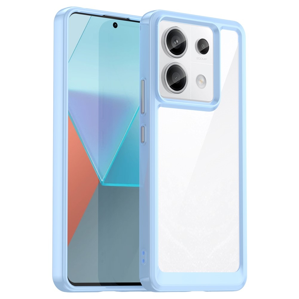 Gelový obal s pevnými zády na Xiaomi Redmi Note 13 Pro 5G/Poco X6 5G - modrý