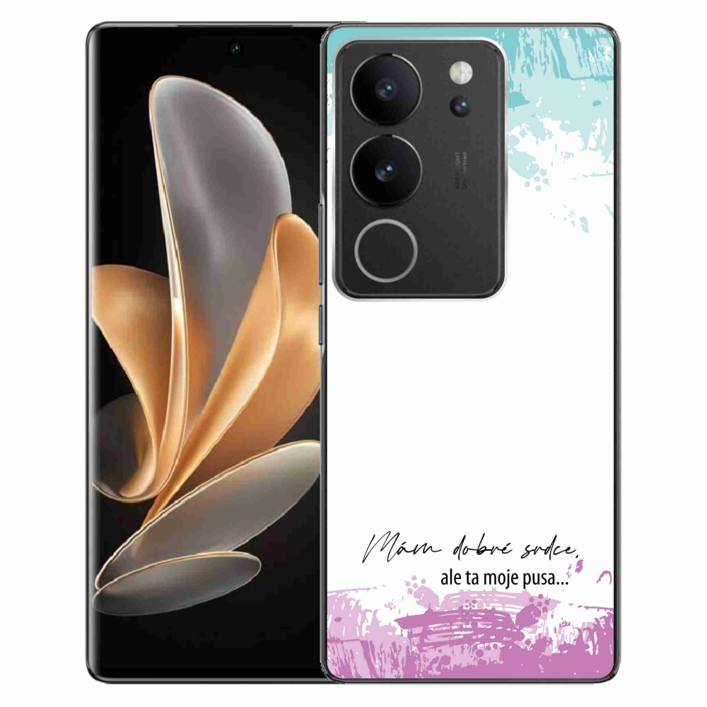 Gelový kryt mmCase na Vivo V29 5G - vtipný text 3 bílé pozadí