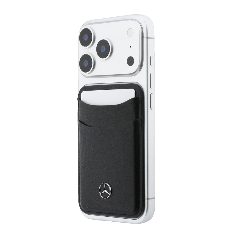 Mercedes PU Leather MagSafe Card Holder Peněženka Black