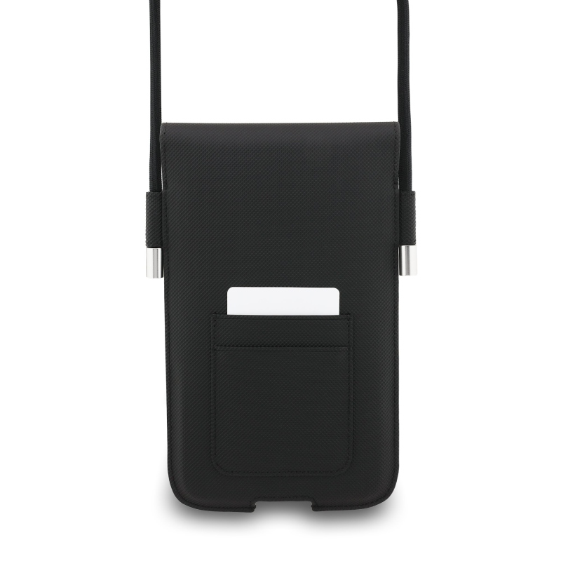 Lacoste PVC Iconic Petit Pique Metal Logo Kapsa na Telefon XL Black