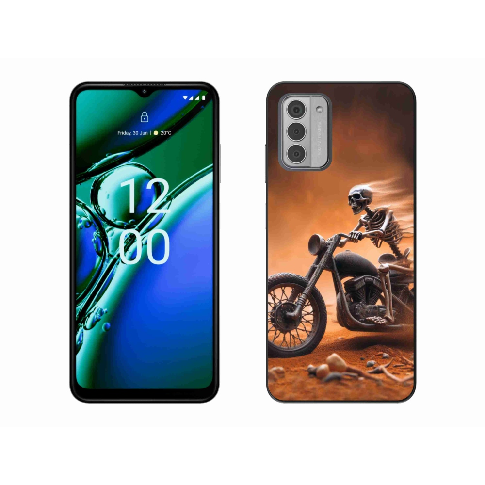 Gelový kryt mmCase na Nokia G42 - kostra na motorce