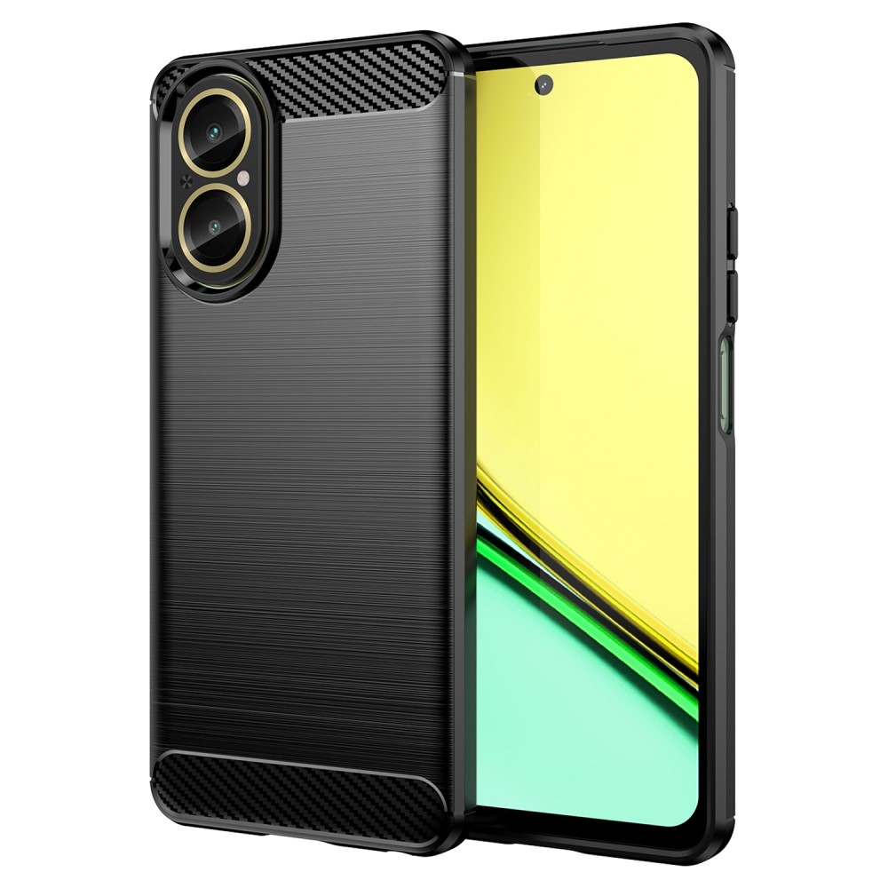 Carbon odolný gelový obal na mobil Realme C67 - černý
