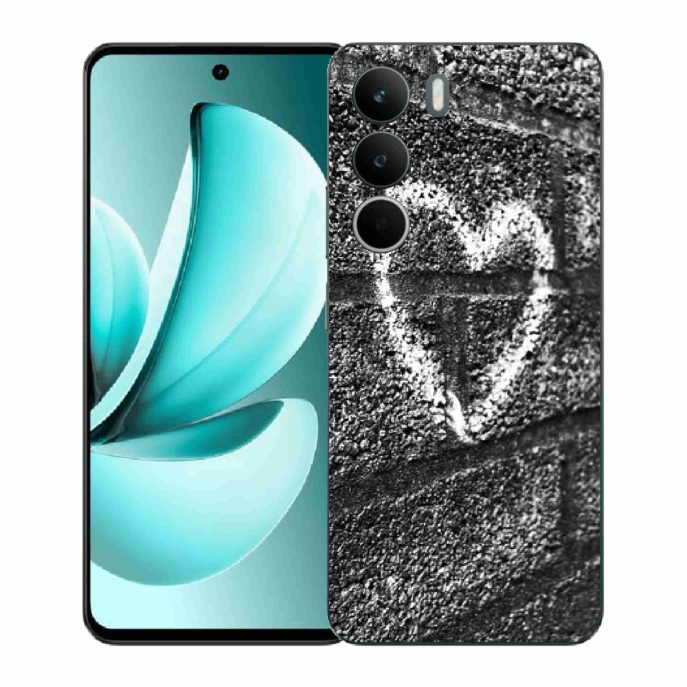 Gelový kryt mmCase na Realme C71 - srdce na zdi