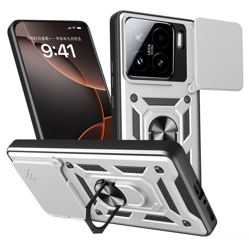 Slide odolný kryt na Xiaomi 15 - stříbrný