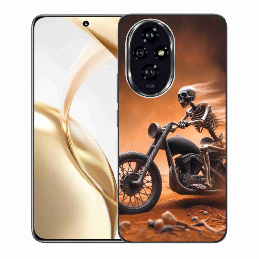 Gelový kryt mmCase na Honor 200 5G - kostra na motorce