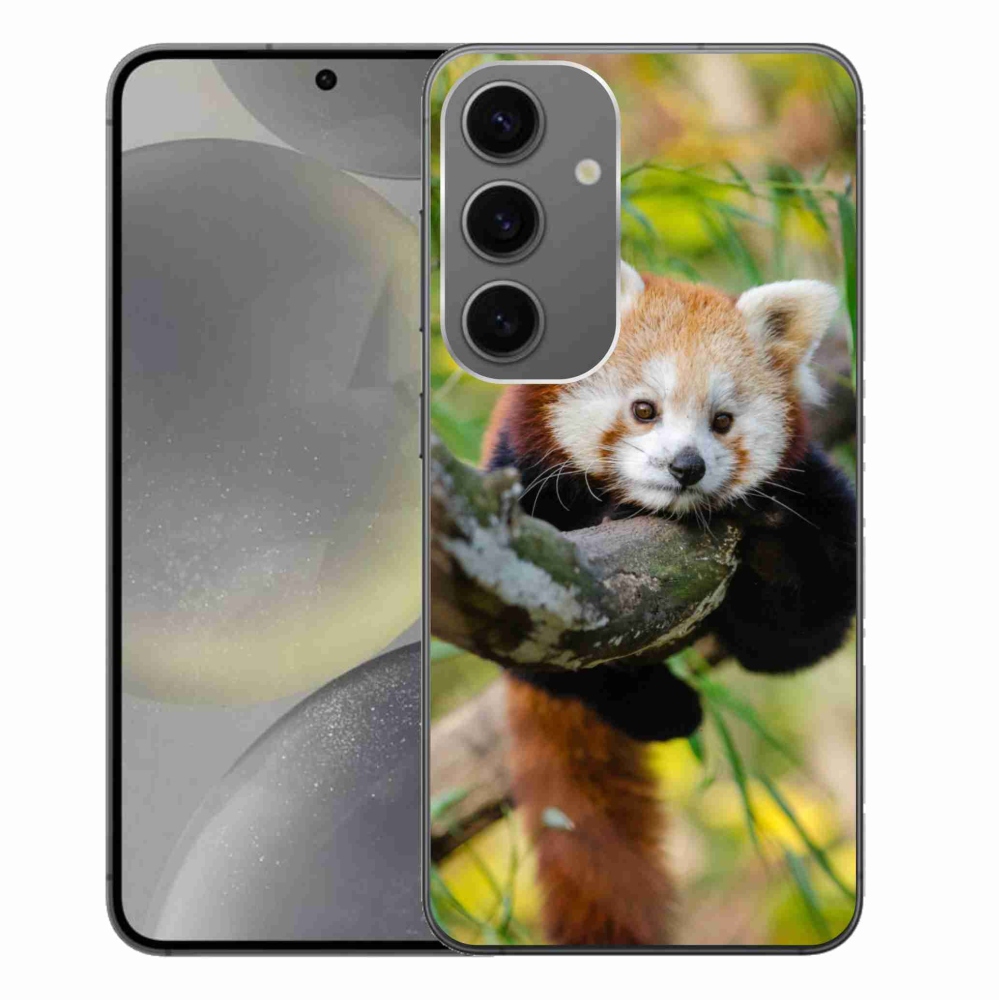 Gelový kryt mmCase na Samsung Galaxy S24+ - panda červená