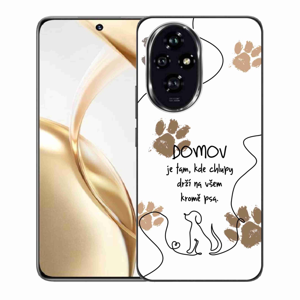 Gelový kryt mmCase na Honor 200 5G - psí motiv bílé pozadí