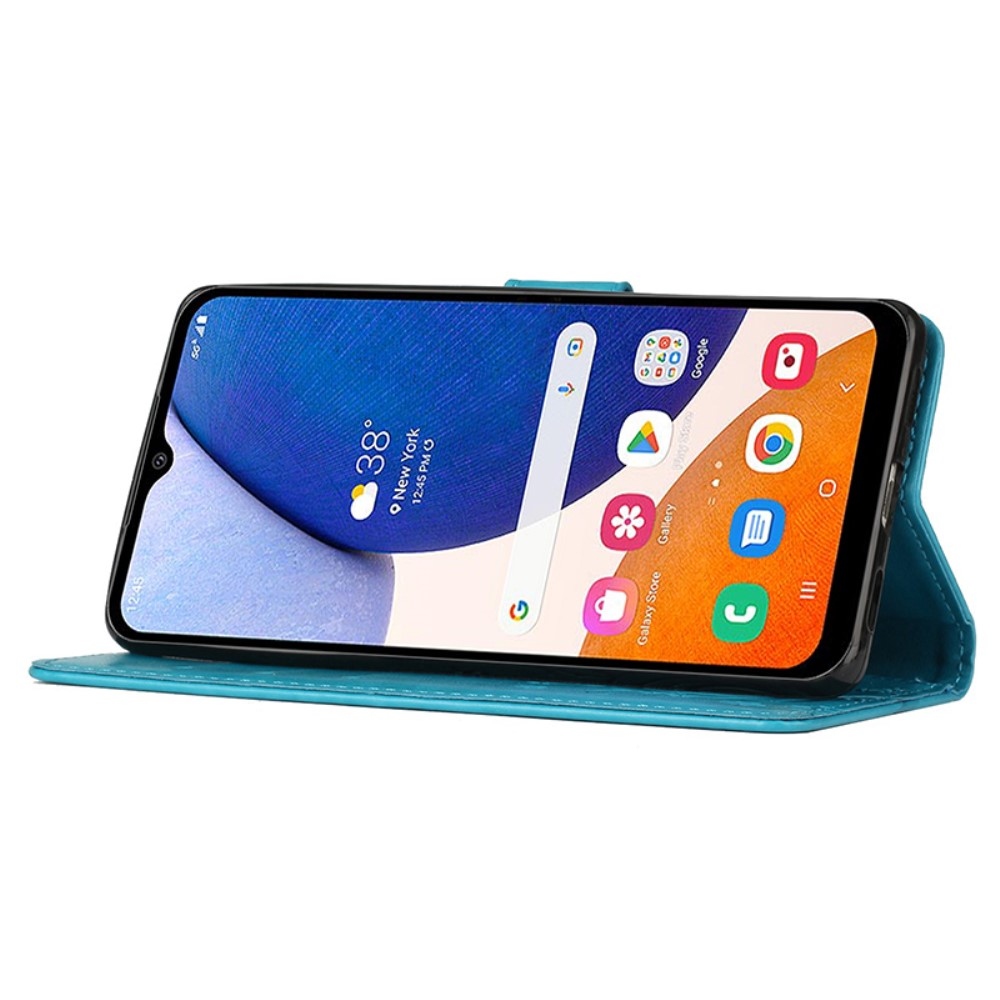 Flowers knížkové pouzdro na Samsung Galaxy A05s - modré