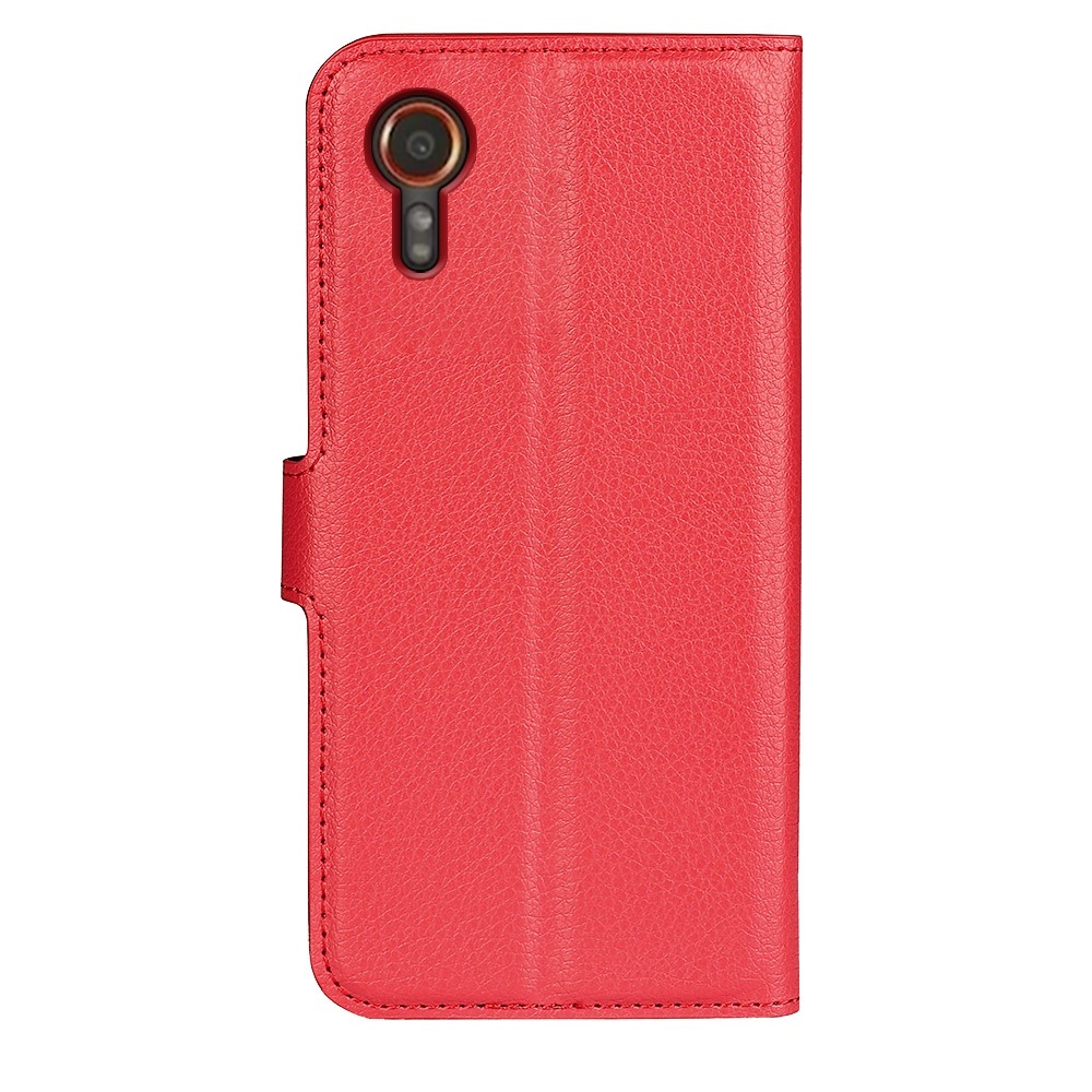 Litchi knížkové pouzdro na Samsung Galaxy Xcover 7 - červené