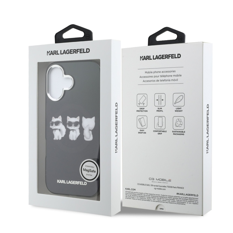 Karl Lagerfeld IML Choupette Trio Watercolor MagSafe Zadní Kryt pro iPhone 17