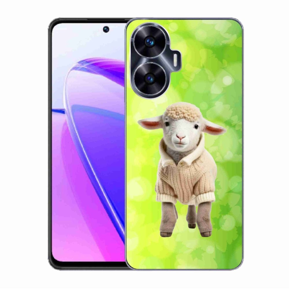 Gelový kryt mmCase na Realme C55 - jehně ve svetru