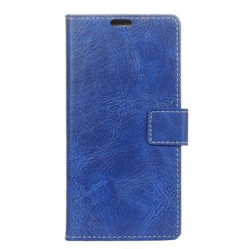 Vintage PU kožené peněženkové pouzdro na Samsung Galaxy A9 - modré