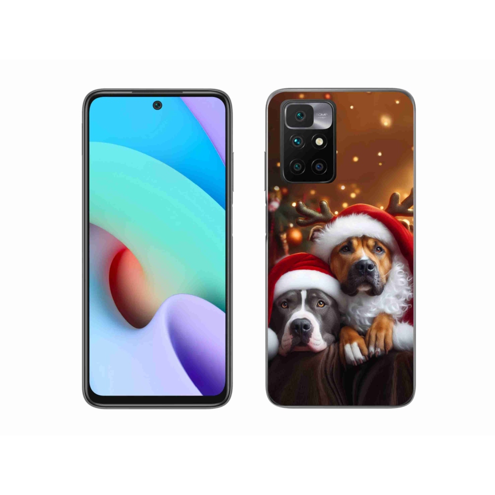 Gelový kryt mmCase na Xiaomi Redmi 10/Redmi 10 (2022) - vánoční psi