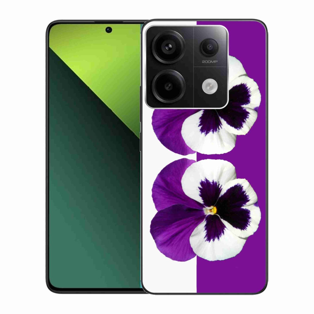 Gelový kryt mmCase na Xiaomi Redmi Note 13 Pro 5G/Poco X6 5G - fialovobílý květ